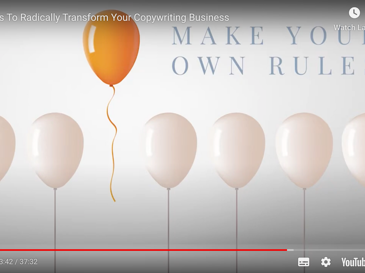 Make your own rule from The Copywriter's Masterclass created by Natalie Milligan