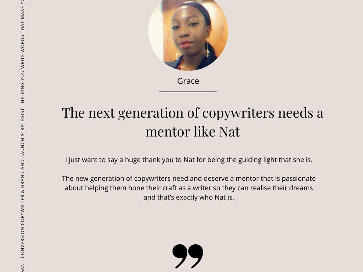 Client Testimonial with the words: This whole journey has been incredible