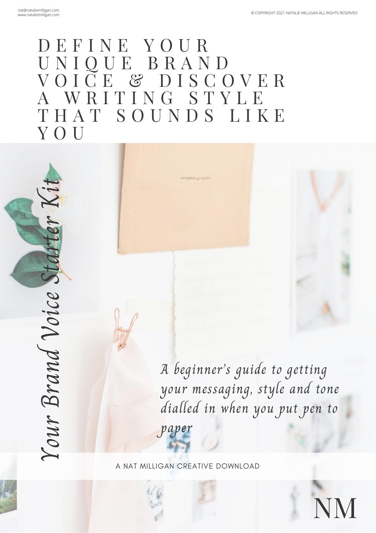 Brand Voice Starter Kit — free guide cover