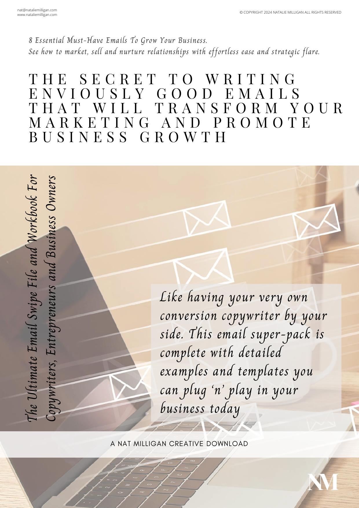 The Ultimate Email Swipe File — free guide cover